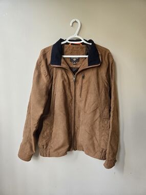 Dockers Faux‑Suede Bomber Jacket – Men’s Large